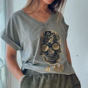 GOLD SKULL | T shirt estampada