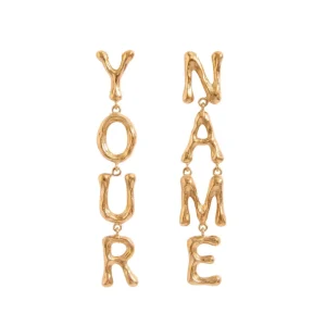 Alfabeto Pequeno- Brinco Letras- Ouro