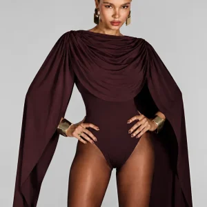 Body com Capa Drapeada Volumosa Sobreposta e Efeito Fluido - Lorelay